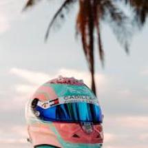 Pérez : casque spécial Grand Prix de Miami 2026