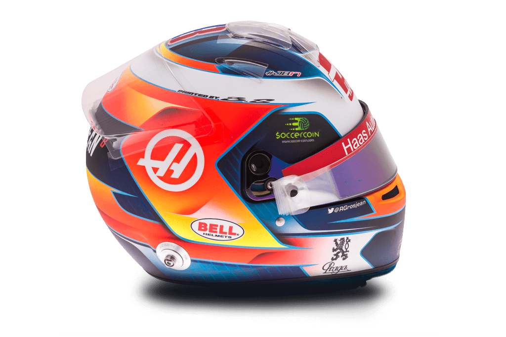 Casque de Romain Grosjean