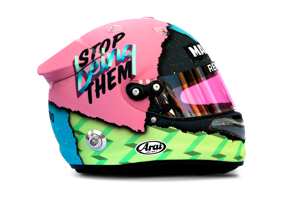 Casque de Daniel Ricciardo