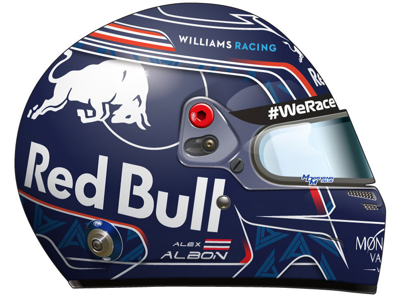 Casque d'Alexander Albon
